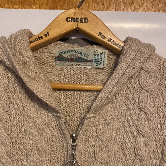 Women’s Zip Up Wool Sweater Size Small Made in Ireland - Picture 2 of 7